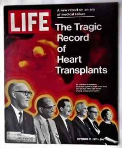 LIFE Magazine. September 17, 1971. Tragic Record of Heart Transplants - Picture 1 of 1