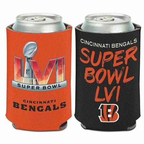 CINCINNATI BENGALS AFC CHAMPS SUPER BOWL LVI CAN / BOTTLE COOLER HOLDER COOZIE Cover