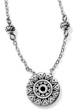Brighton Africa Stories Pendant & Necklace- silver color- round- pretty design
