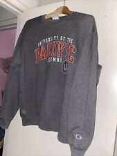 University Of The Pacific Alumni Charcoal Gray Champion Crest Logo Sweatshirt L