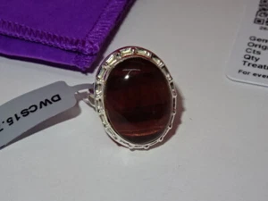 #45 Gemporia Sterling Silver 16ct Red Tiger's Eye Ring & COA Size O - Picture 1 of 6