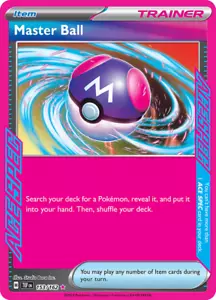 Pokemon TCG Master Ball 153/162 ENG NM Temporal Forces Ace Spec - Imagen 1 de 1