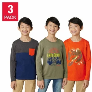 Eddie Bauer Boys 3-Pack Youth T-Shirts Sz Large (14/16) Multicolor NWT - Picture 1 of 10