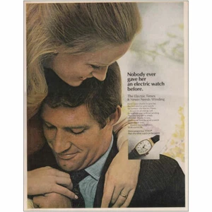 1968 Timex Electric Watch: Nobody Ever Gave Her Vintage Print Ad - Picture 1 of 1