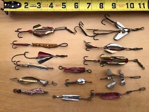 Vintage Handmade Metal Fishing Lures - Lot of 14  - Small Size