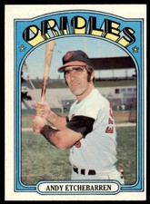 1972 Topps Andy Etchebarren  VG-EX Baltimore Orioles #26