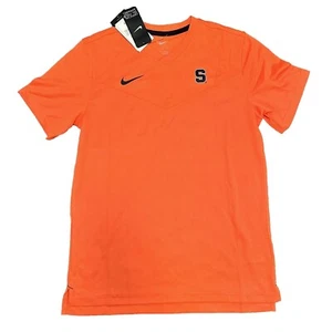 Nike Mens Syracuse Orange V-neck T -Shirt Size Med DN6035-891 On Field Apparel - Picture 1 of 3