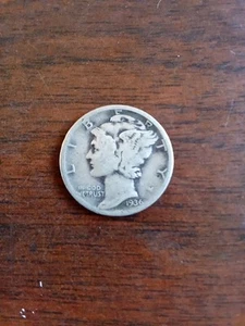 1936-P Merkur 90% Silber Groschen KOSTENLOSER VERSAND 001 - Bild 1 von 2
