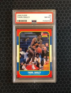🏀 1986 Fleer Basketball #6 - Thurl Bailey - PSA 8 - Utah Jazz 🏀 - Bild 1 von 2