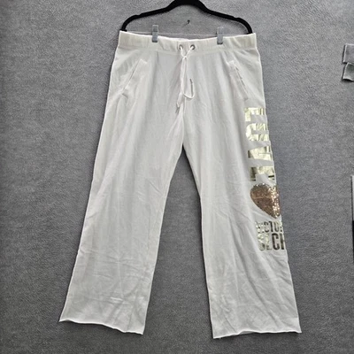 Victoria's Secret 女式睡衣 M 白金亮片闪亮心形睡衣裤 — 第 1/4 张图片