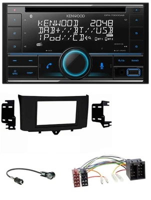 Kenwood CD 2DIN DAB USB MP3 Bluetooth Autoradio für Smart ForTwo 10-15 ISO Profi - Bild 1 von 4
