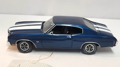 Franklin Mint 1970 Chevrolet Chevelle SS, Blue, 1:24 w Original Box - Image 1 of 4
