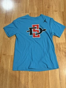 SDSU Aztecs Nike Air Jordan Teal Blue T-Shirt Dri-Fit Herren Medium Gut - Bild 1 von 7