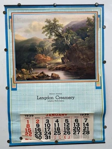 Kalender 1939 Langdon, ND Creamery Seasons Greetings - Bild 1 von 3
