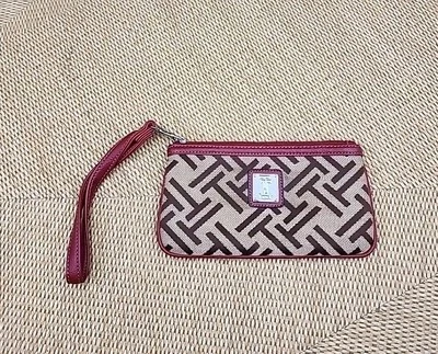 Bolso sin asas de muñeca Tignanello bolso de maquillaje correa extraíble interior cremallera bolsillo escarlata Foto 1 de 4