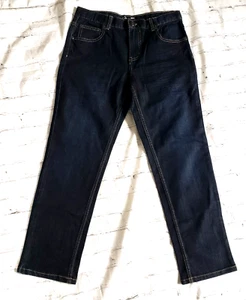 New Wonder Nation Denim Jeans Boys sz 12 Slim Dark Blue Cotton Slim & Husky - Picture 1 of 5