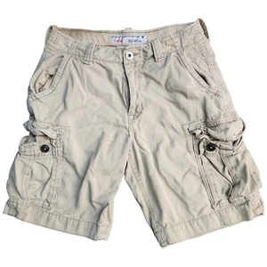 American Eagle Shorts Mens 32 Tan Cargo Baggy Classic Length 9.5" Inseam Canvas - Picture 1 of 12