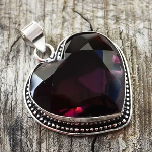 Attractive African Amethyst Gemstone 925 Sterling Silver Handmade Pendant AM-19 - Picture 1 of 3