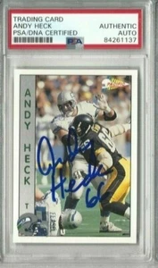 Andy Heck 1992 Pacific signed/auto - PSA/DNA - Notre Dame Collection - Picture 1 of 1