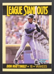 Tarjeta de béisbol Don Mattingly 1990 Fleer League destacadas #2 (NM) - Imagen 1 de 2