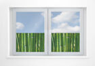 Fensterfolie Fensterbild Bambuswald blau