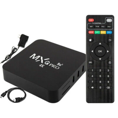 4KSmart Android TV BOX WIFI MXQ Pro Quad Core 64 bit CPU Film Allwinner Android11 - Immagine 1 di 4