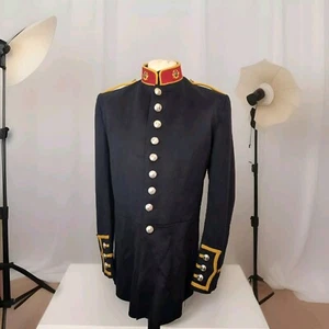 44" Tall Tunic Mans Royal Marines Band, Yellow Braid Musicians Jacket steampunk - Picture 1 of 18