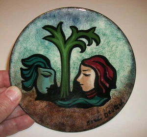 Boris Deutsch California Studio Pottery Vintage Modernist Surrealist Plate - Picture 1 of 5