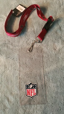 Arizona Cardinals lanyard with  ticket holder. 2 pcs Cover