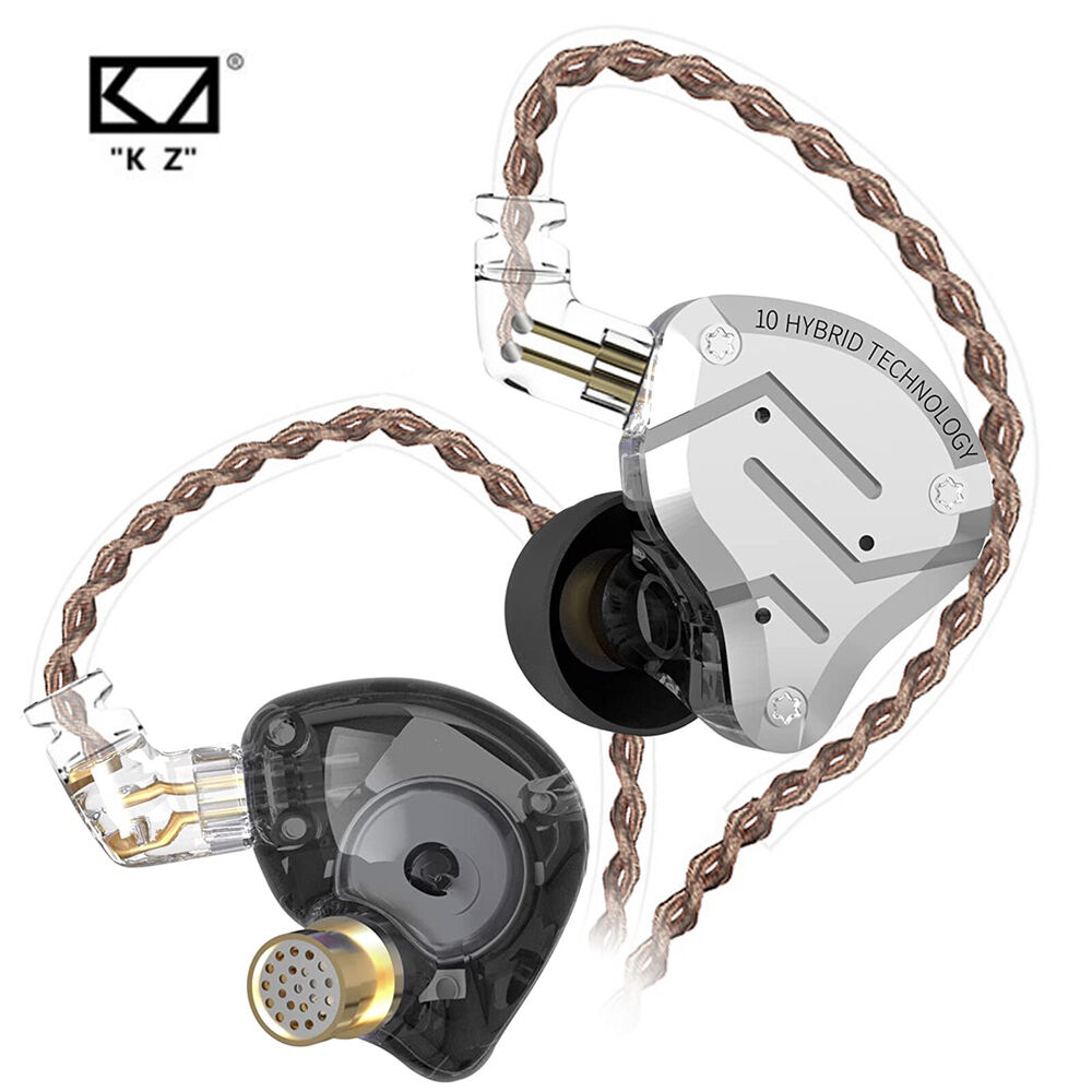 KZ ZS10 Pro Headset 10 Hybrid Technology 4BA+1DD HiFi Bass Ear-hook Earbud E8L5