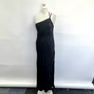Anthropologie Bl^nk One Shoulder Slipper Kleid. Schwarz. UK 16. UVP £98 - Bild 1 von 6