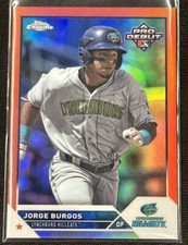 Jorge Burgos 2023 Topps Pro Debut Red Chrome Refractor Guardians OF #PDC61 5/5