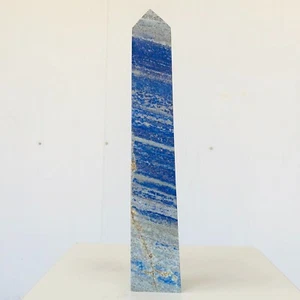 Varita de obelisco torre cristal cuarzo lapislázuli natural 1135 g punto de curación AG230 - Imagen 1 de 17