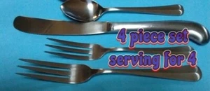 Rogers Stainless, Korea Vintage 4 Piece Flatware Set Service for Four, Mix Set? - Picture 1 of 15