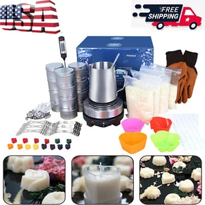 Kit para hacer velas de soja ToAuto olla eléctrica fundedora de cera para hacer velas - Imagen 1 de 17