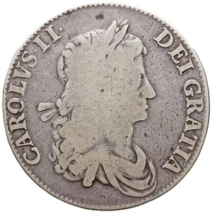 Moneda Corona Carlos II Plata Gran Bretaña 1663 (MO2428-) - Imagen 1 de 2