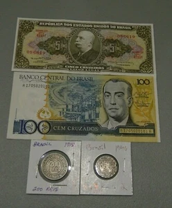 Brazil Coin and Note Lot - 1918 - 1987 (Free Shipping) - Picture 1 of 4