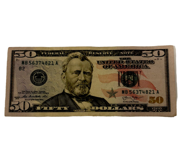 $50 US Small Size Paper Money Notes for sale