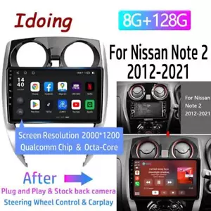 10.2" Android For Nissan Versa Note 14-18 Carplay Car Radio Stereo GPS Navi Wifi - Picture 1 of 20