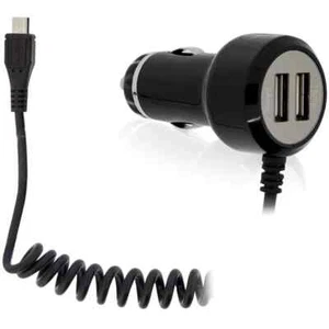 Case Logic Car Charger with 2 x USB Ports, Integrated micro-USB Cable in Black - Picture 1 of 1