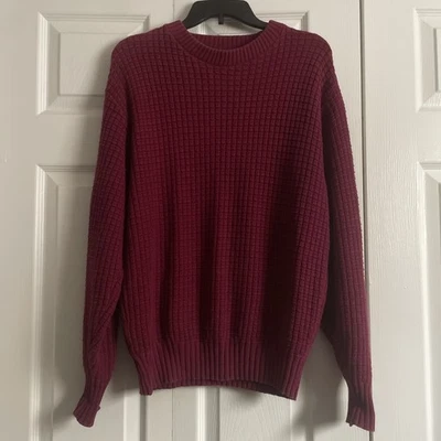 Suéter American Eagle De Colección Para Hombres L Mezcla de Lana HECHO EN EE. UU. Pescador Foto 1 de 4