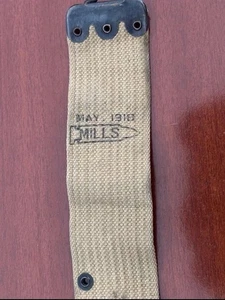 Vintage WWI US Mills Field Gear Cartridge Belt 1918 Rare - Picture 1 of 4