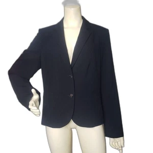 Calvin Klein Blazer Damen 14 dunkelblau zwei Knöpfe gefüttert Büro Karriere Jacke - Bild 1 von 7