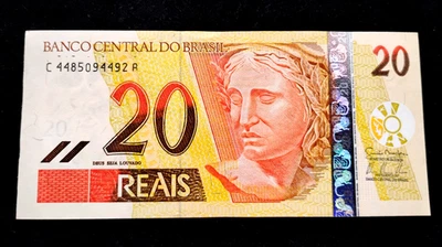 Brasil 20 reales 2002-10 P#250 XF+au Brasil Foto 1 de 3
