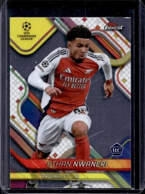 2024-25 Finest UEFA Ethan Nwaneri RC Rookie #53 Arsenal - Image 1 of 2
