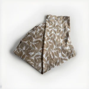 Loft Maxi Rock XL Neu mit Etikett hellbraun/gold weiß fließend Blätter Muster minimalistisch Pull-On - Bild 1 von 12