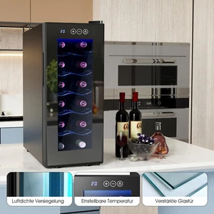 33L Weinkühlschrank Getränkekühlschrank Minibar Weinflaschen Edelstahl LED - Bild 1 von 15