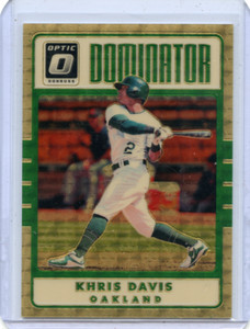 2017 DONRUSS OPTIC #D12 KHRIS DAVIS DOMINATOR GOLD VINYL PRIZM #1/1, A'S, 122122