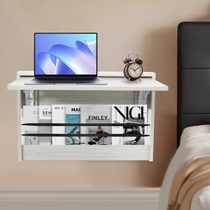 Folding Wall Table, Fold Down Table Wall Mounted, Round Corners Folding Table - Picture 1 of 24