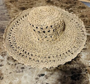 Vintage Sun and Sand Collapsible Straw Hat Sweatband - Picture 1 of 4